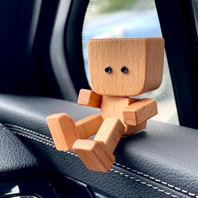 Handmade Charming Shaking Wooden Man Figurine