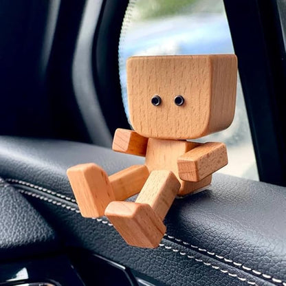 Handmade Charming Shaking Wooden Man Figurine