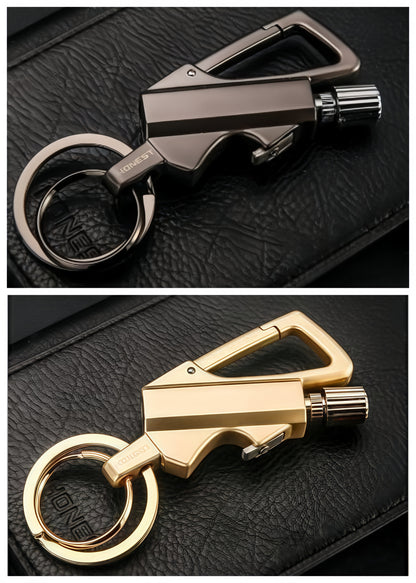 Permanent Match Infinity Lighter with Multitool Keychain Bottle Opener