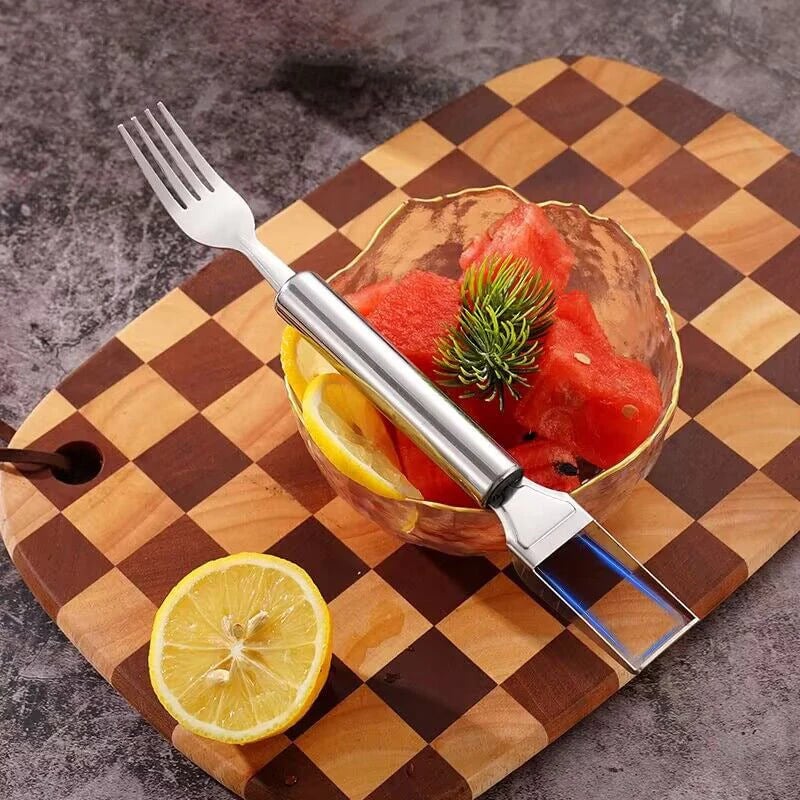 🍉 Effortless Fruit Prep✨ 2-in-1 Fruit Cutter & Fork – For Quick and Easy Fruit Serving! 🍓