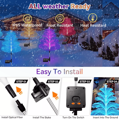 Seven Colors Gradient Solar Christmas Tree Light