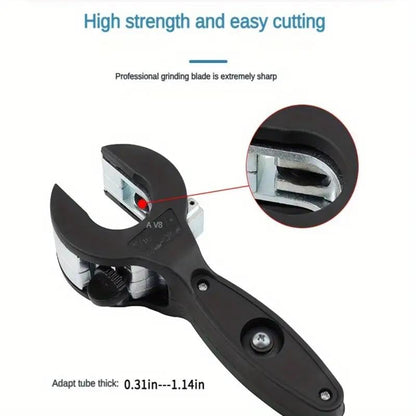 Ratchet-type Pipe Cutter, One-hand Fast Pipe Cutting Tool, for Cutting 5/16-1-1/8 inch Stainless Steel Copper Aluminium