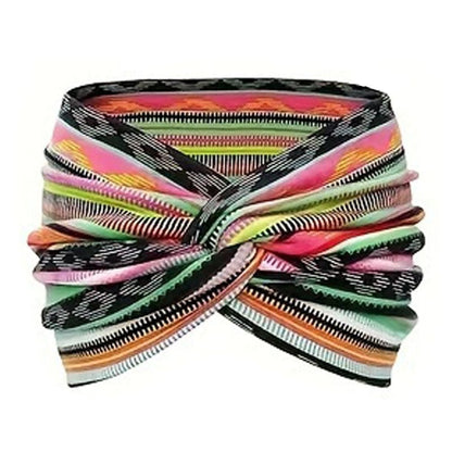 Vintage Style Wide Tie-Dye Hairband