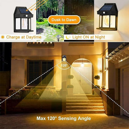 🔥☀️ Solar Wall Lights - Vintage Edison Style with Smart Motion Sensor! ☀️