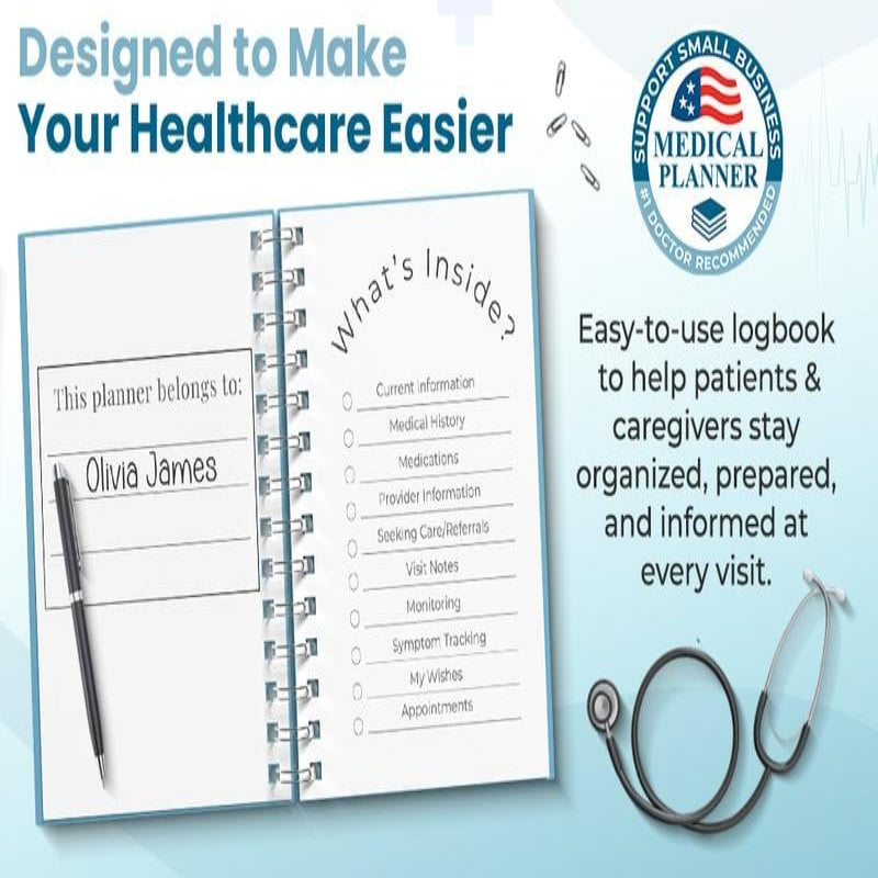 🔥 🩺❤️Doctor-Approved Medical Visit Logbook: Your Essential Medical Planner (📘Vegan Leather)