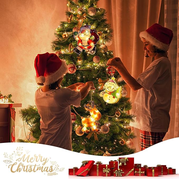 🎄 Christmas Window Hanging Lights 🌟