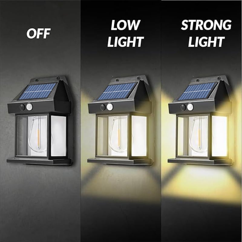 🔥☀️ Solar Wall Lights - Vintage Edison Style with Smart Motion Sensor! ☀️