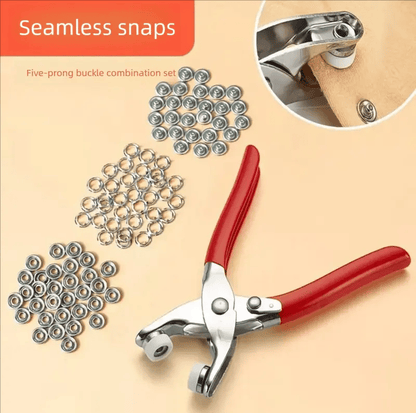 ✨100 pcs Invisible Colored Metal Buckle & Manual Pressure Pliers Kit