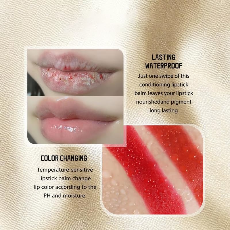 💋 Experience Luxurious Lips - ✨Transferproof Color-Changing Lipstick💄CrystalClear Color Alchemy 💋 Auto-Tints on Contact!