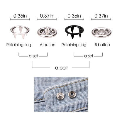 ✨100 pcs Invisible Colored Metal Buckle & Manual Pressure Pliers Kit