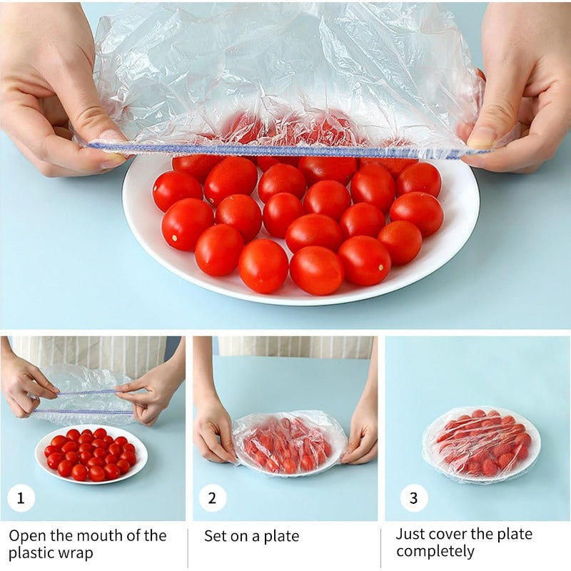 Tiktrove Fresh Keeping Bags – Elastic Plastic Bowl Covers