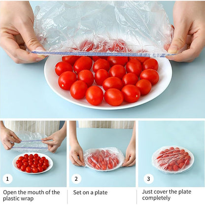 Tiktrove Fresh Keeping Bags – Elastic Plastic Bowl Covers