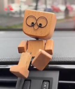 Handmade Charming Shaking Wooden Man Figurine