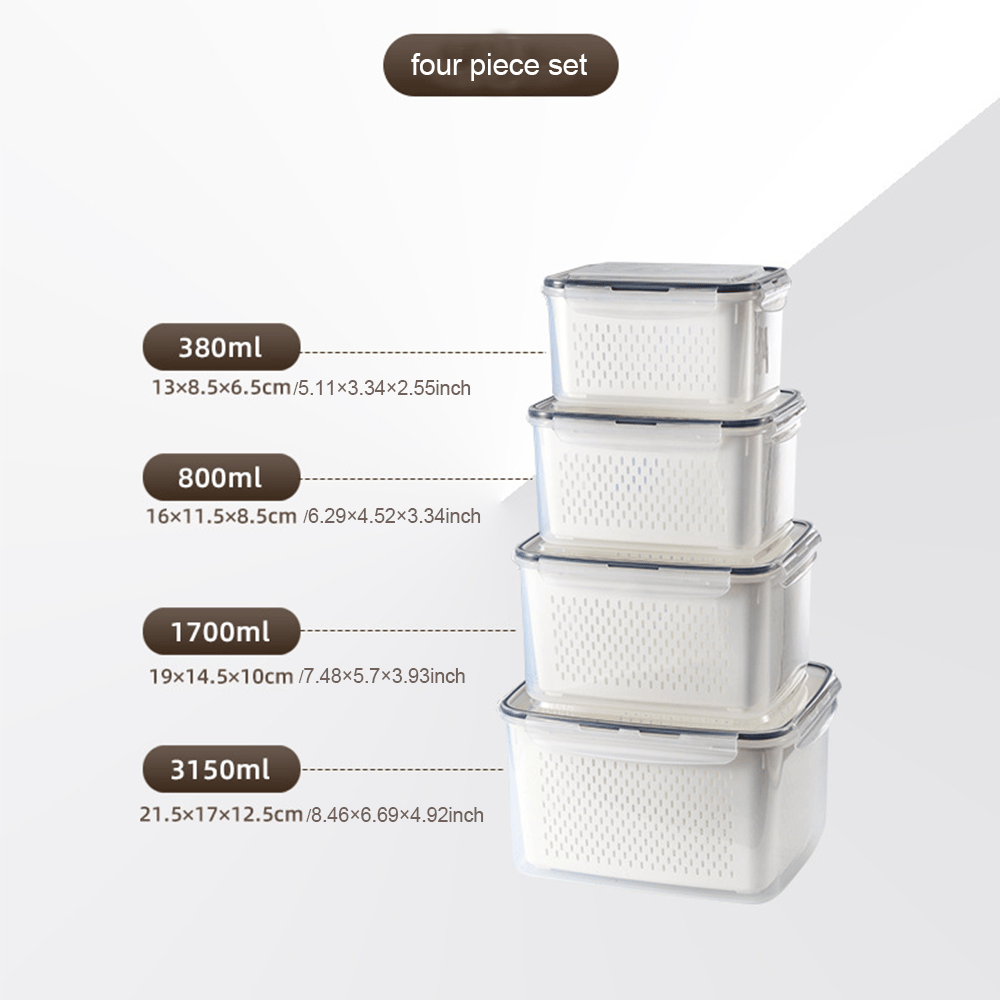 🍓🥰 Refrigerator Food Storage Containers – Keep Fruits Fresh