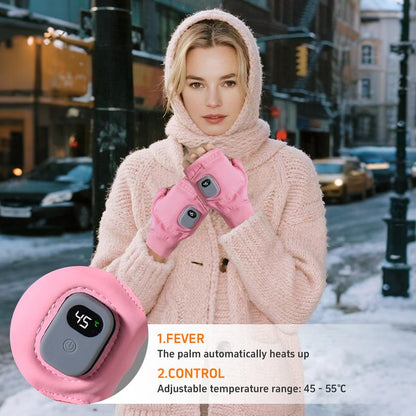 Portable Heating Gloves with Digital Display