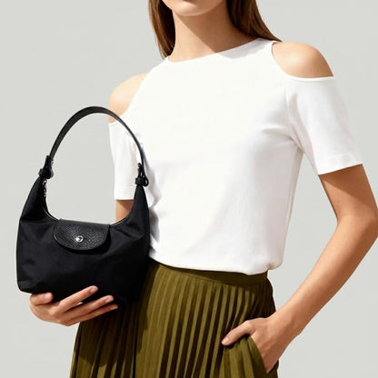 ⚡🔥Fashion Crescent Bag Lightweight Durable Nylon Handbag with Adjustable Strap Satchel
