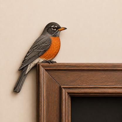 Wooden Chickadee Door Topper
