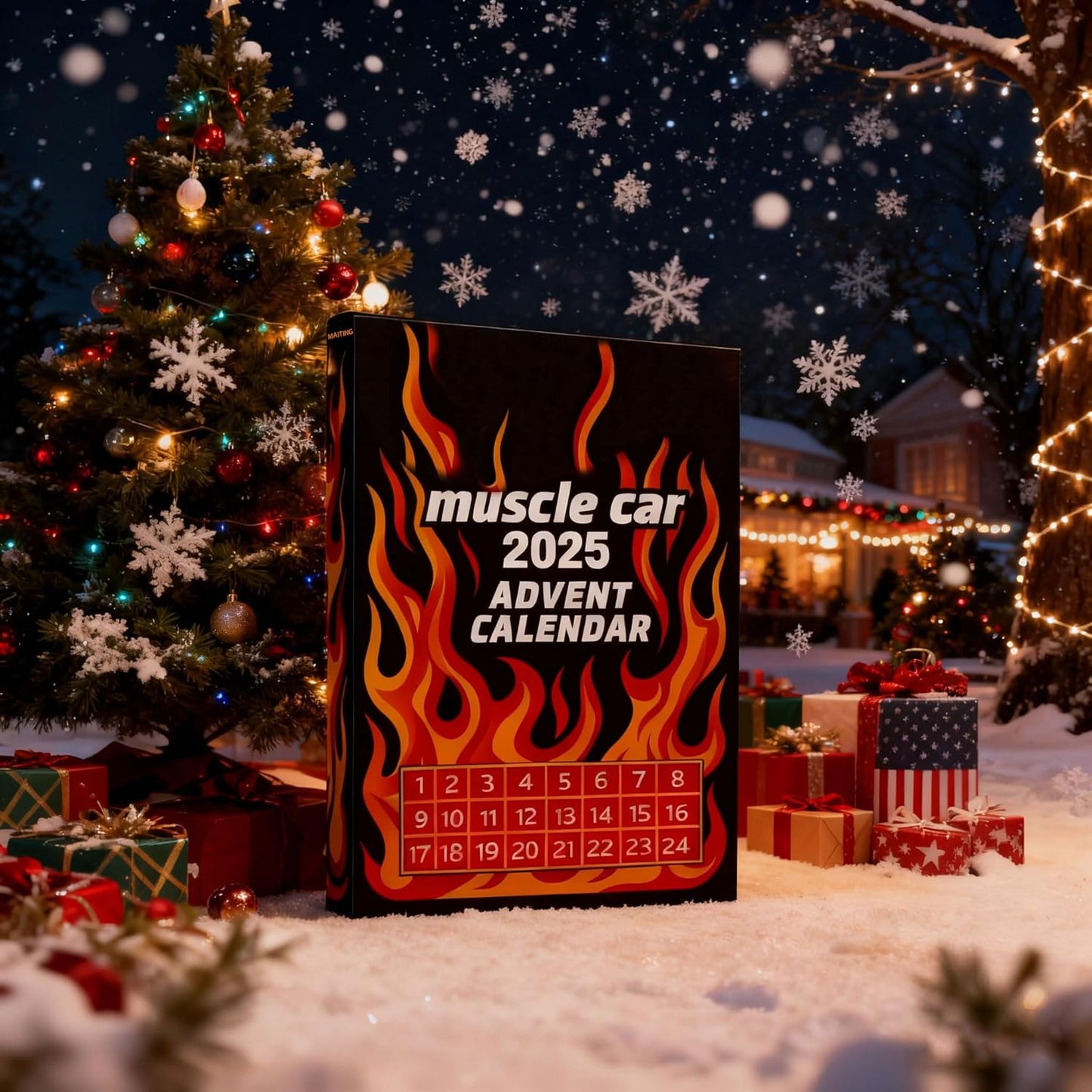 Hot Wheels Muscle Toy Car Advent Calendar-24 DAYS 2025