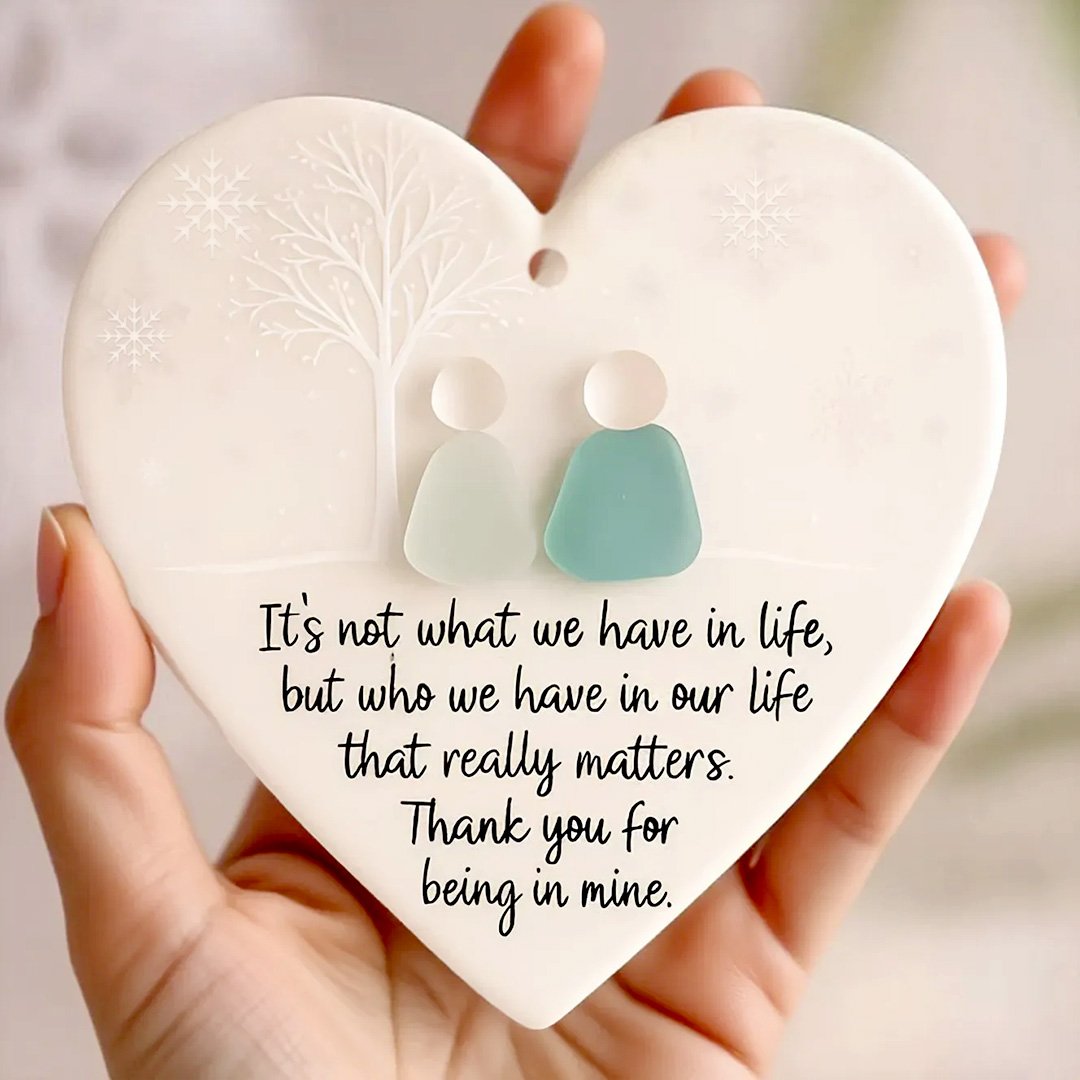 🌊Heart-Shaped Sea Glass Friendship Decor💝✨ Shaped by Nature & Crafted by Hand!