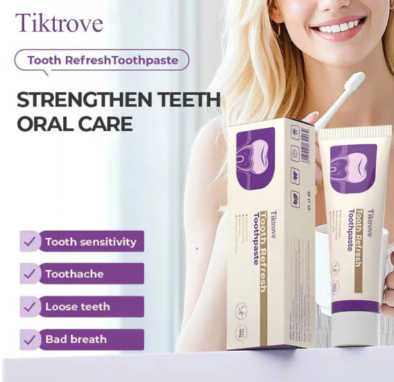Tiktrove Toothpaste, Fresh Breath, Natural Ingredients, Gentle Care