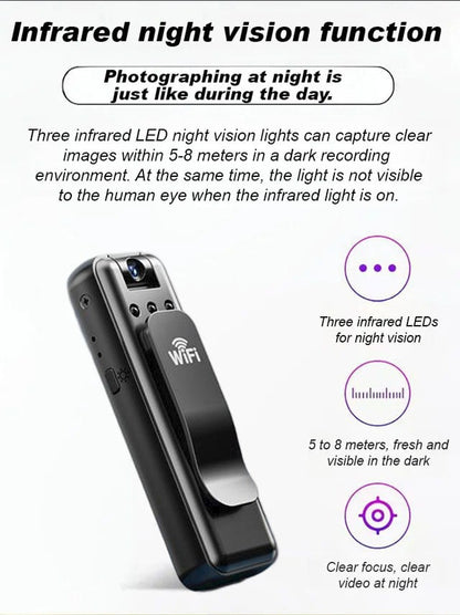 Infrared night vision portable recorder