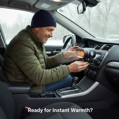 2-in-1 Portable Car Heater with 360° Rotation