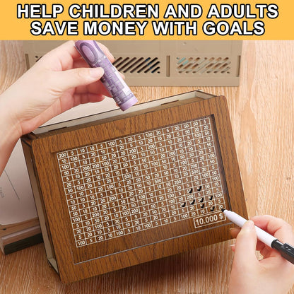 🎁Family Fun Savings Box🎁 Wooden Cash Saving Box