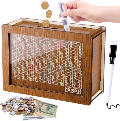 🎁Family Fun Savings Box🎁 Wooden Cash Saving Box