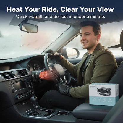 2-in-1 Portable Car Heater with 360° Rotation