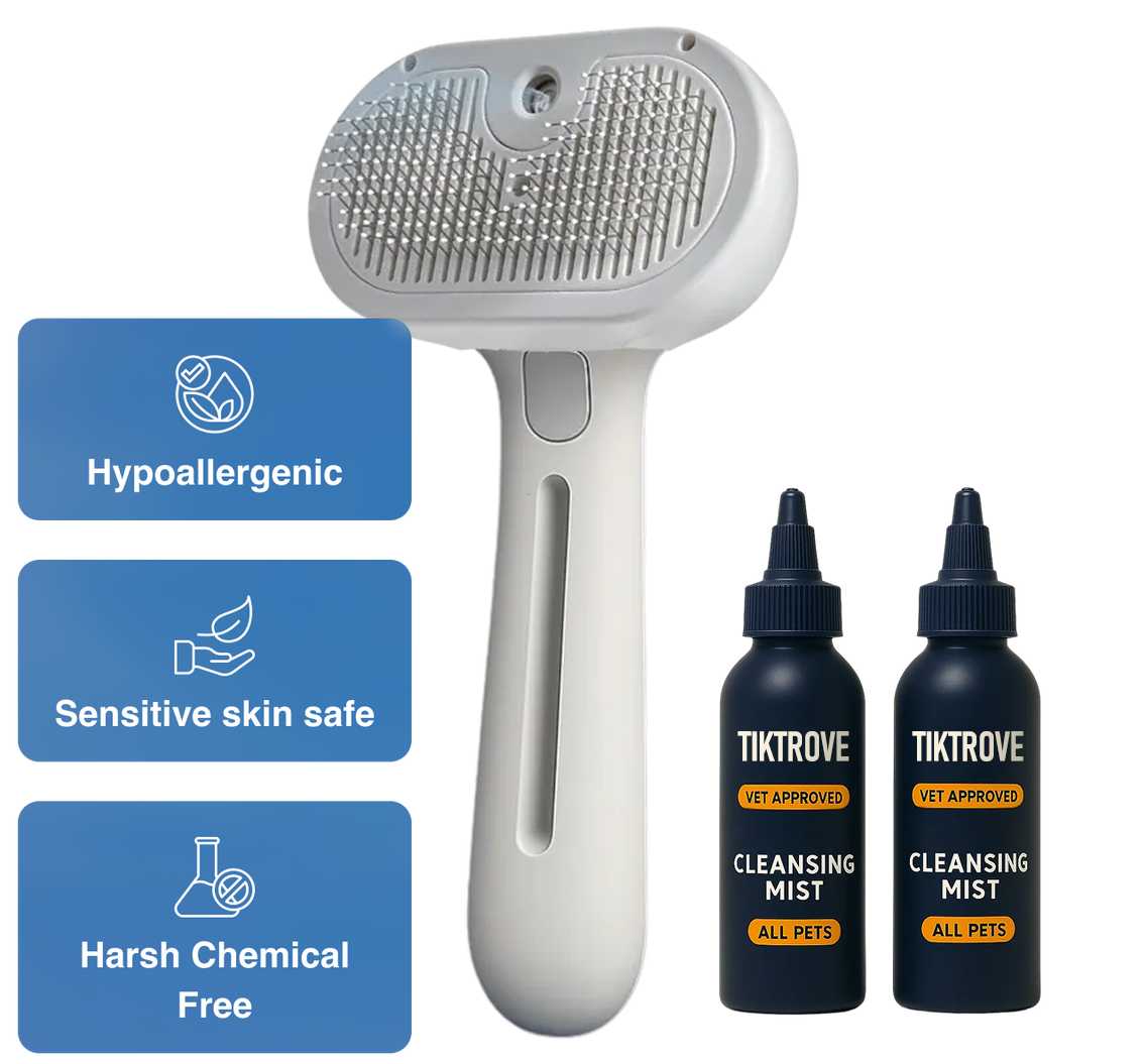 Tiktrove FreshFur Shower Brush + Cleansing Mist