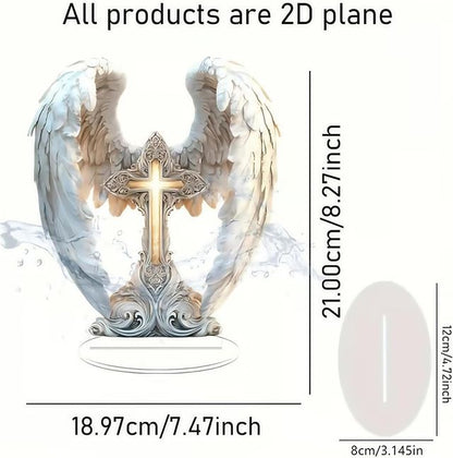 ⭐Gorgeous Angel Wings Cross Decoration