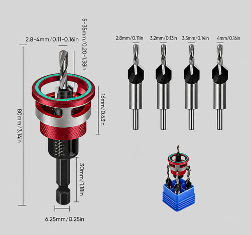 Two-Flute Counterbore with Depth Stop