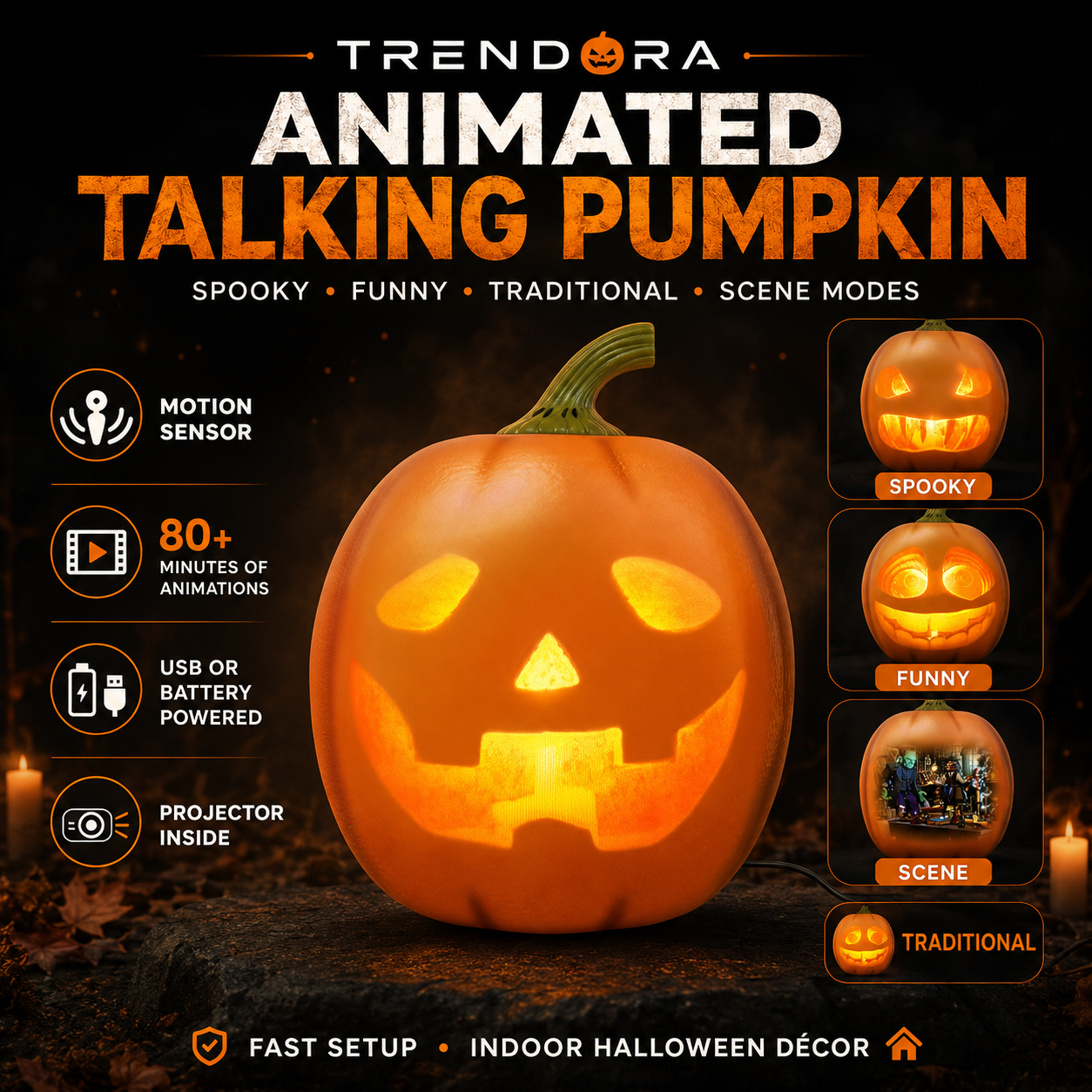 Jack O' Chatter™ Animated Pumpkin