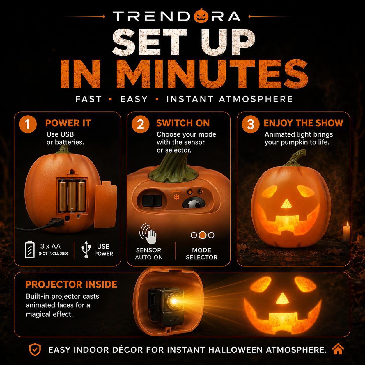Jack O' Chatter™ Animated Pumpkin