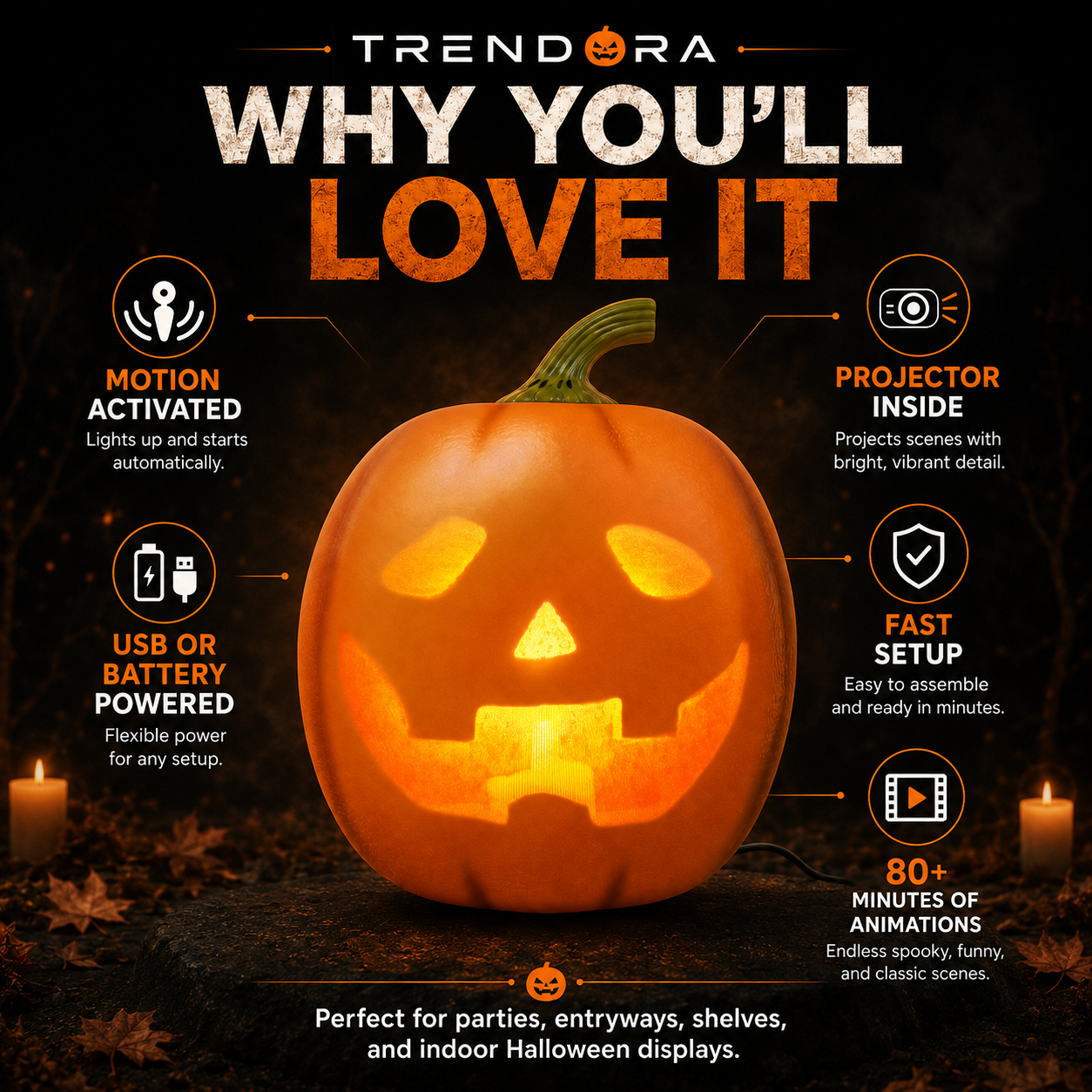 Jack O' Chatter™ Animated Pumpkin
