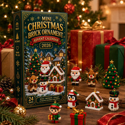⏳ Last day to save 49% – 🎄 24-Day Mini Christmas Ornament Advent Calendar | 24 unique festive buildable designs with hanging loops—perfect for decorating Christmas trees, wreaths, and holiday displays 🧱
