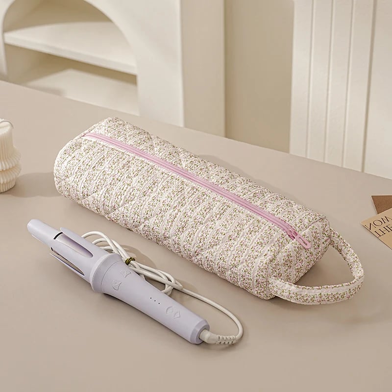 🎒Quilted Multi‐Purpose Storage Bag, Portable Zipper Cosmetic Makeup Pouch with Handle