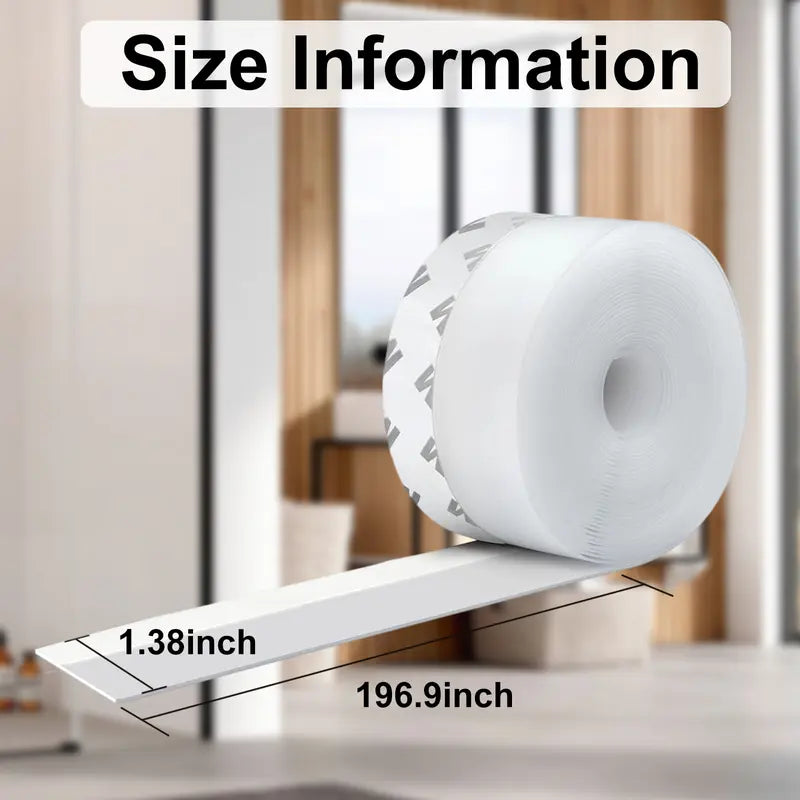 ✨16.4Ft Door Weather Stripping | Adhesive Draft Stopper Seal Strip for Doors, Windows & Shower Doors