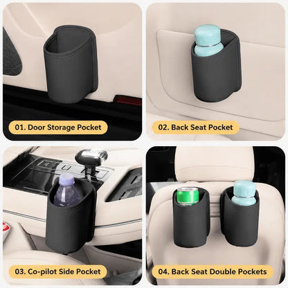 🚗Clip‑On Car Cup Holder, Multi‑Purpose Car Door Storage Organizer, Extra Large Capacity💢