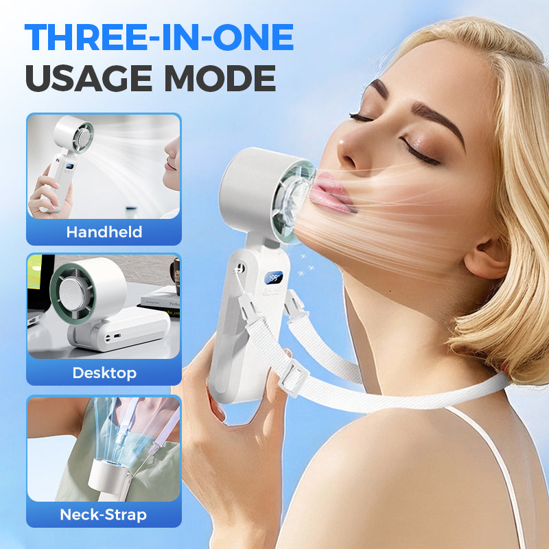 🔥Handheld Portable Fan with Ice Cooler