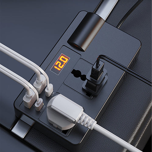 ⚡🔋Portable Car Inverter 12V/24V to 220V with Digital Display