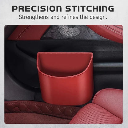 Leather Car Door Cup Holder – Wide‑mouth opening, easy reach for drinks & phone. Clip‑on secure fit. PU leather, tough & stylish. 🛡️✨