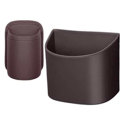 Leather Car Door Cup Holder – Wide‑mouth opening, easy reach for drinks & phone. Clip‑on secure fit. PU leather, tough & stylish. 🛡️✨