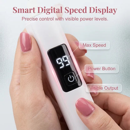 Professional Ultra-Safe LED Electric Nail Grinder