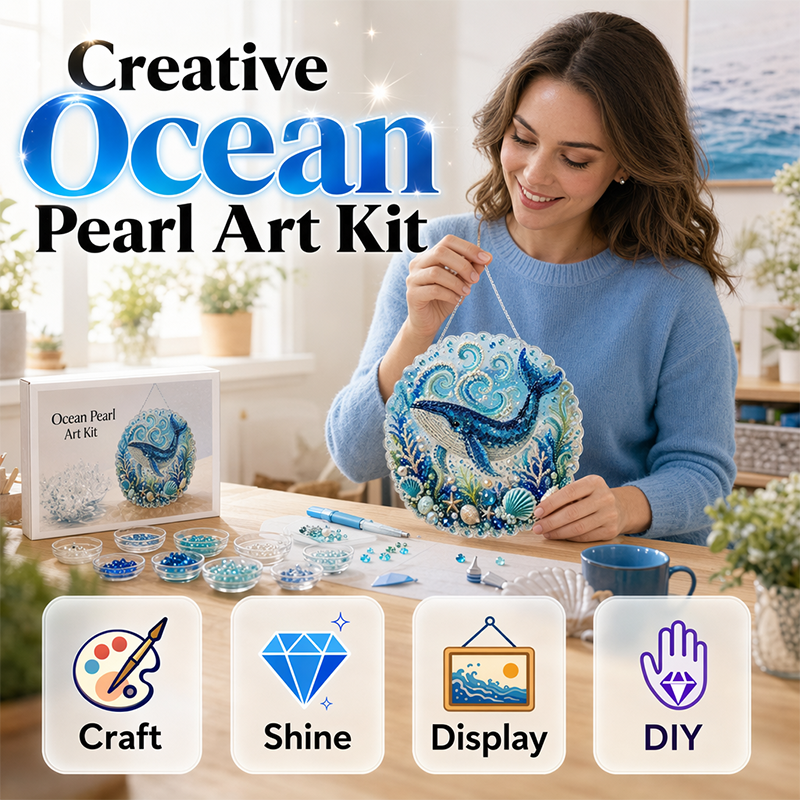 🌊 DIY Ocean Pearl Painting – Create Your Own Unique Wall Art with a Beautiful Sea Theme