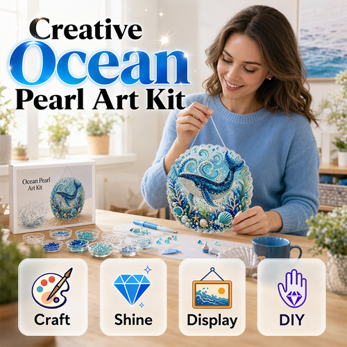 🌊 DIY Ocean Pearl Painting – Create Your Own Unique Wall Art with a Beautiful Sea Theme