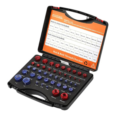 Pro-Verify™ 44Pcs Nut & Bolt Thread Checker