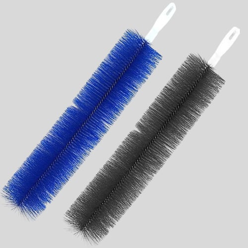 Blue and gray flexible fan cleaning brushes